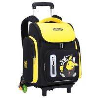 New Pokemon Pikachu 2 In 1 Trolley Backpack Large Capacity Waterproof Suitcase Laptop Multifunctional Travel Bag Childrens Gift