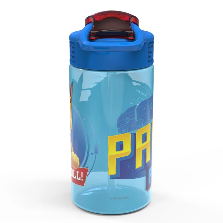 กระติกน้ำเด็ก-zak-designs-16-oz-blue-yellow-and-red-plastic-water-bottle-with-straw-and-wide-mouth-lid