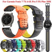 （Bar watchband）Fenix สายรัดข้อมือซิลิโคน,22 26มม. สายสำหรับการ์มินสายนาฬิกาข้อมือ6X 6 Pro 7X 7 EPIX 935 QuickFit สายรัดข้อมือ Fenix 5 5X Plus สายรัดข้อมือนาฬิกาอัจฉริยะ