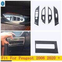 Inner Door Armrest Window Switch Control Button Head Lamps Lights Panel Cover Trim Accessories Fit For Peugeot 2008 2020 - 2022