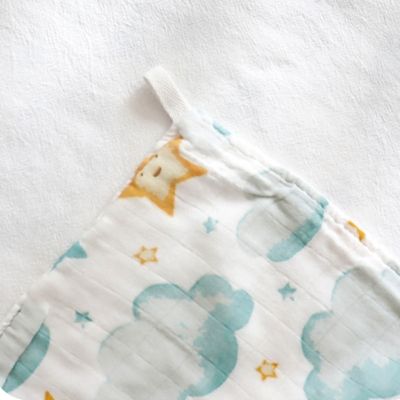 ♞ Baby Towel Facecloth Soft Burp Cloth for Toddlers Thick 4-Layer Handkerchief Sweat Wipe Towel Newborn Print Face Towel