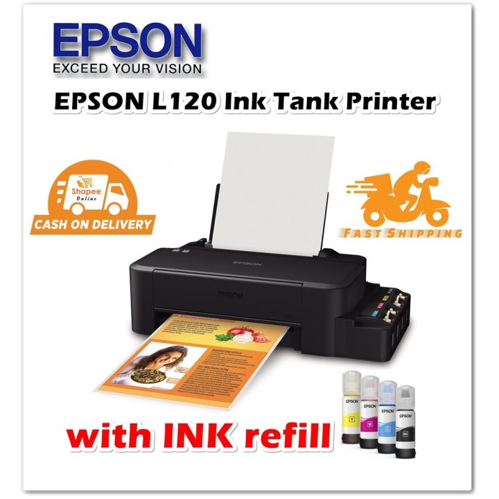 【cod】 Epson L120 Ink Tank Printer With Ink Refill Lazada Ph 0898