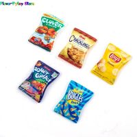 hot！【DT】✚  5pcs/set Resin Chips Food Miniature Dollhouse Snack for Barbies Blyth Pretend Accessories