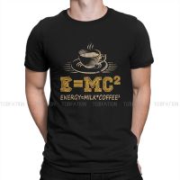 Science Coffee Lover E=Mc2 Energy Milk Classic Tshirt Men Graphic Loose Punk Crewneck Cotton T Shirt