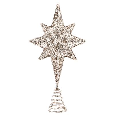 1Pc Christmas Eight Pointed Star Tree Topper Xmas Tree Ornament For Home Party Projector Decoration Christmas Tree Toppers