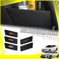 สำหรับ2016-2021 Honda Civic FC FK ด้านหลัง Boot Storage ชัตเตอร์2022 Civic FE ด้านหลัง Trunk กล่องเก็บ Organizer ABS Flocked RS สไตล์