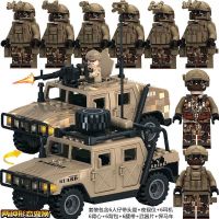 Compatible with LEGO Hummer off-road vehicle military series miniature special forces troop puppet SWAT boy assembled building blocks