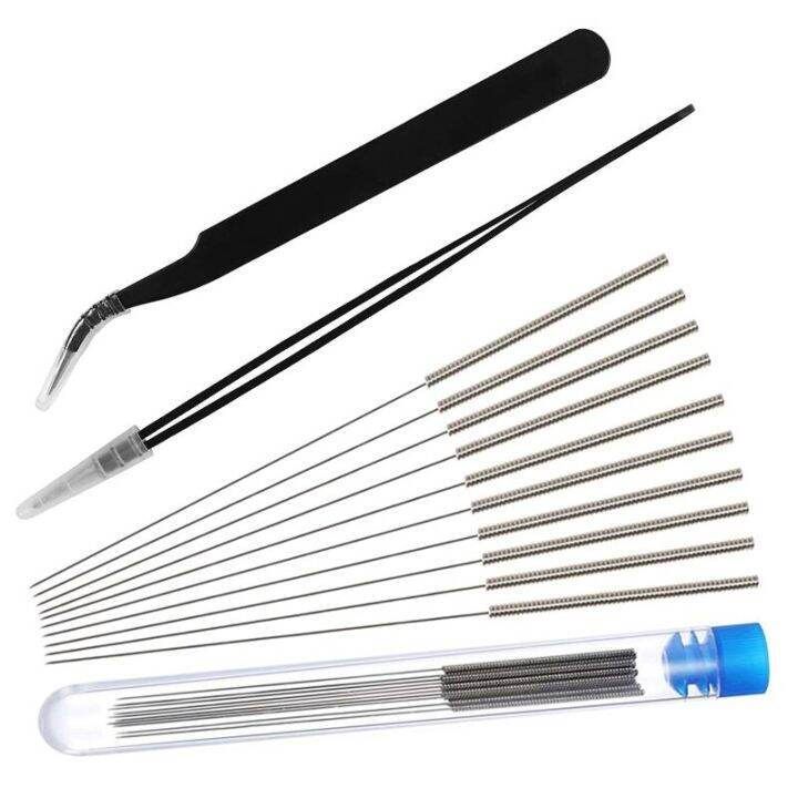 3D Printer Nozzle Cleaning Tool Kit Tweezers Needles Brush For Ender 3