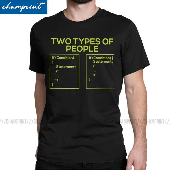 Programming Types Of People T-Shirts for Men Funny Computer Nerd Geek  Programmer Coder Code Vintage Tee Shirt Gift Idea Clothing | Lazada PH