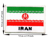 ตัดรีด ตัวรีดติดเสื้อ อาร์มปัก ติดเสื้อปัก ปักเสื้อ DIY ลายธง IRAN สีเขียว มีบริการเก็บเงินปลายทาง