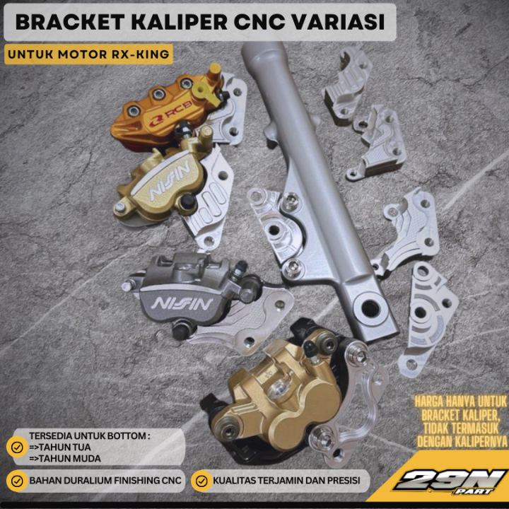 BRACKET KALIPER RX KING BOTTOM MUDA TUA DISC 300 BAHAN DURAL CNC