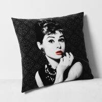 New Black Audrey Hepburn Velvet Cushion Cover Sham Classic Elegant Velvet Pillow Case Square Decorative Sofa Cushion Covers 18