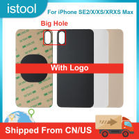 OEM Big Hole Cover For SE2 X XS XS Max XR Back Cover Glass Panel Rear Housing Door Adhesive Replacement Part