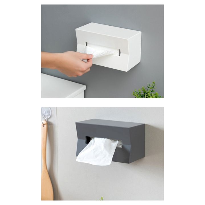 2pcs-kitchen-tissue-box-cover-napkin-holder-for-paper-towels-box-wall-mounted-gray-amp-white