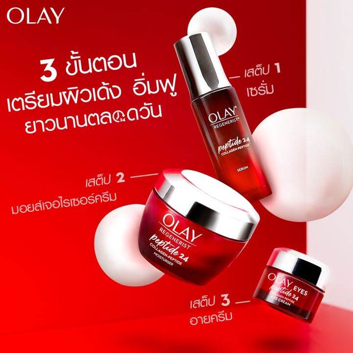 olay-โอเลย์-รีเจนเนอรีส-เปปไทด์24-มอยส์เจอร์ไรเซอร์-50-กรัม-ครีมบำรุงสูตรผิวเด้ง-อิ่มฟู-olay-regenerist-collagen-peptide24-moisturizer-cream-50g-exp-04-26