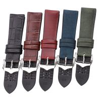HENGRC Watch Band High Quality Cowhide Genuine Leather Rubber Watch Strap Bracelet 18Mm - 24Mm Women Men Watchbands
