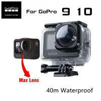 สำหรับ Gopro 9 10เลนส์แม็กซ์เลนส์มุมกว้าง Mod เคสกันน้ำใต้น้ำเคสห่อหุ้มดำน้ำสำหรับ Gopro 9 10อุปกรณ์เสริมกล้อง