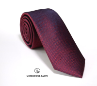 Giorgio Del Sarto Necktie 6 cm Red with Fabric Texture เนคไทสีแดงลายพื้นมีเท็กเจอร์