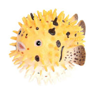 Pufferfish Figurine Realistic Plastic Wild Pufferfish Figurine Set for Collection Science Educational Prop Animal Model