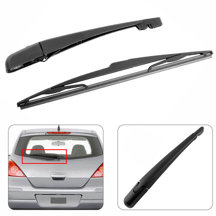 Rear Wiper Arm Blade Kit Windshield For Nissan Versa Hatchback For