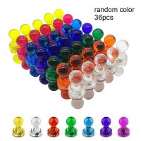 36pcs/set Home Office Push Pin Magnet Classroom Map Transparent Acrylic Color Randomly For Whiteboard Gift Calendars Fridge Clips Pins Tacks