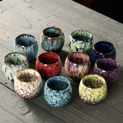 hotx【DT】 1pcs/2pcs/4pcs Kiln Change Cup Kung Fu Cups set Pottery Drinkware Tableware Wholesale Egg