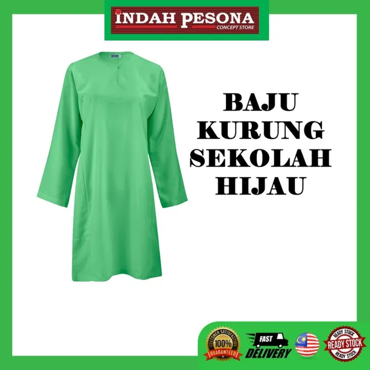 BAJU KURUNG SERAGAM SEKOLAH LICIN / Pengawas HIJAU MUDA Koshibo ...