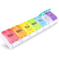 【CW】♂  BPA Push Weekly Organizer Arthritis 7 Day Pill  Medicine with Design