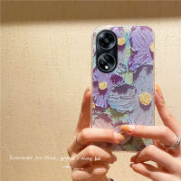 เคสสำหรับ OPPO F23 Pro เคสจิตรกรรมภาพการ์ตูนซิลิโคนแบบนุ่มดอกไม้แฟชั่นกันกระแทกสำหรับ OPPO F23 Pro ฝาหลัง