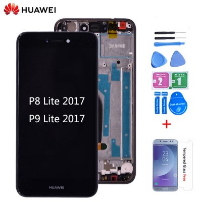 หน้าจอดิจิตอลสัมผัสหน้าจอ Lcd พร้อมกรอบสำหรับ Huawei P9 Lite Lcd Pra-la1 Huawei P8 Lite