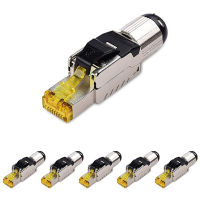 6-Pack Tool Free Shielded RJ45 8, Cat8 Field Termination Plug, Cat8 Connector, Cat8 Plug