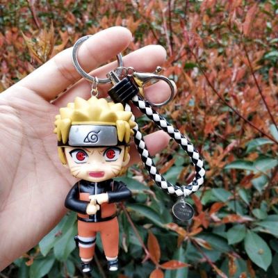 ZZOOI Naruto Action Figure Keychain for Car Keys Anime Trinkets Accessories Akatsuki Itachi Figurines Bag Backpack Doll Women Men Gift