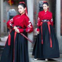 Hanfu Embroidered Relationship Lead Ru Skirt Martial Arts Wind Lovers Cp Dress Antique Knight Men Women Suit
