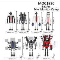 ☃จอ Bashangshan349820สำหรับผู้ชายโมเดลผู้ชายห้องน้ำไททันเสียงทีวีของเล่นเด็กประกอบของขวัญห้องเล่นเกมบล็อกตัวต่อมอนสเตอร์