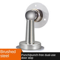 Stainless Steel Magnetic Door Stopper Punch-free Windproof Door Wall-mounted and Floor-mounted Door Frame Furniture Hardware