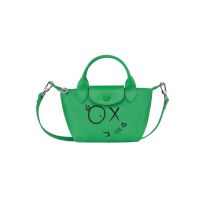 Gift bag✽► Genuine Longchamp X André Joint Series Mini Size Graffiti Messenger Bag Tote Bag Waterproof Nylon Dumpling Bags L1500MRC129 Cactus-Made In France