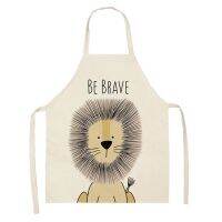 Kitchen Cooking Apron Animal Lion Print Aprons For Elk Bear Women Sleeveless Kids Apron Pinafores Children Aprons Home Bib