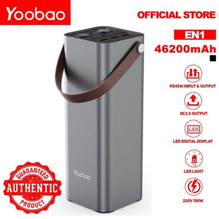 Yoobao EN1 charging Station Capacity with light Lazada PH