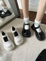 ▲▬✼ Retro British style big head small leather shoes women 2023 spring new Japanese jk with skirt thick bottom Mary Jane shoes