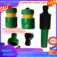 5pcs Garden Hosepipe Fittings Set Hose Head Spray Nozzle Connector Adaptors For Plant Watering And Washing The Car