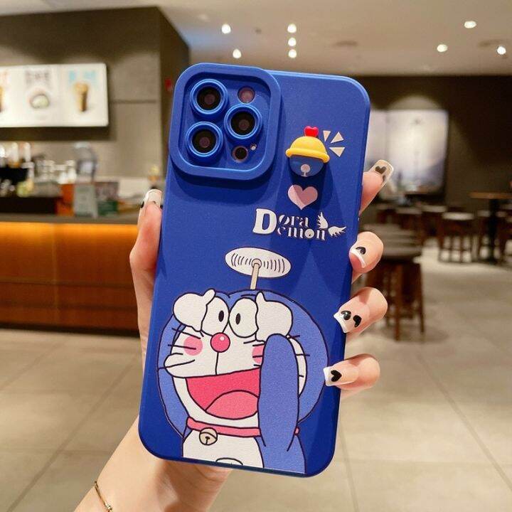 เคสโทรศัพท์การ์ตูน-kawaii-doraemon-iphone-14-เคส-iphone-13promax-3d-การ์ตูนน่ารักซิลิโคนนุ่ม