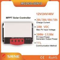 SRNE MPPT Solar Charge Controller Max 1320W Input 20A 30A 40A 50A Solar Regulator 12V 24V For lithium Battery With BT-2 RM-6 LCD