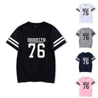 เสื้อยืด BROOKLYN 76พิมพ์ลายฤดูร้อนแฟชั่นฮิปฮอปผู้ชายผู้หญิงเสื้อยืดเสื้อยืดลำลองแขนสั้นสำหรับทุกเพศกีฬา4XL เสื้อยืดท็อปแบบตัวสั้น