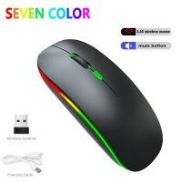 M402.4G 7 Colorful glowing wireless mouse mute ultra-thin notebook desktop office mouse Basic Mice