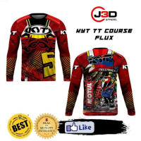 KYT TT Course Flux Full Sublimation Shirt Long Sleeves Thai look for Riders 3D printed long-sleeved motorcycle jersey Size S-3XL{plenty}