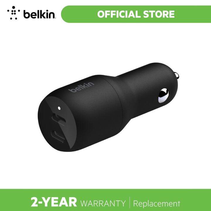 Belkin BOOST↑CHARGE™ Dual USBC Car Charger 36W Lazada PH