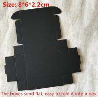 100pcs/lot-8x6x2.2cm Black Paperboard Party Box Craft Gift Packing Boxes Candy box Cosmetic Handmade Soap Package Box