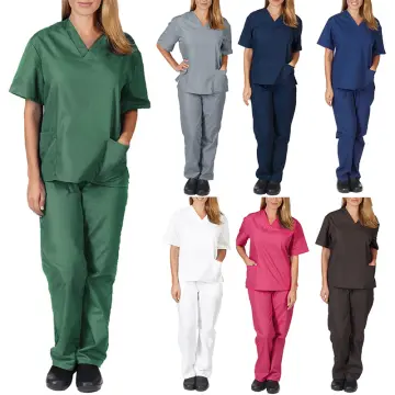 ANNO Long Sleeves Medical Scrubs Jacket Pretty Outfit Unisex Nurse