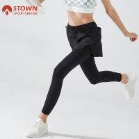 【CC】▥۩♦  Stown Sportswear Tennis Tights and Shorts 2 In 1 with 2022 Stretchy Leggings Sport Push Up Gym