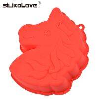 Hot Selling SILIKOLOVE Unicorn Silicone Cake Pan Mold Large Unicorn Bread Baking Tray Non-Stick Silicone Biscuit Dessert Cheese Baking Mold